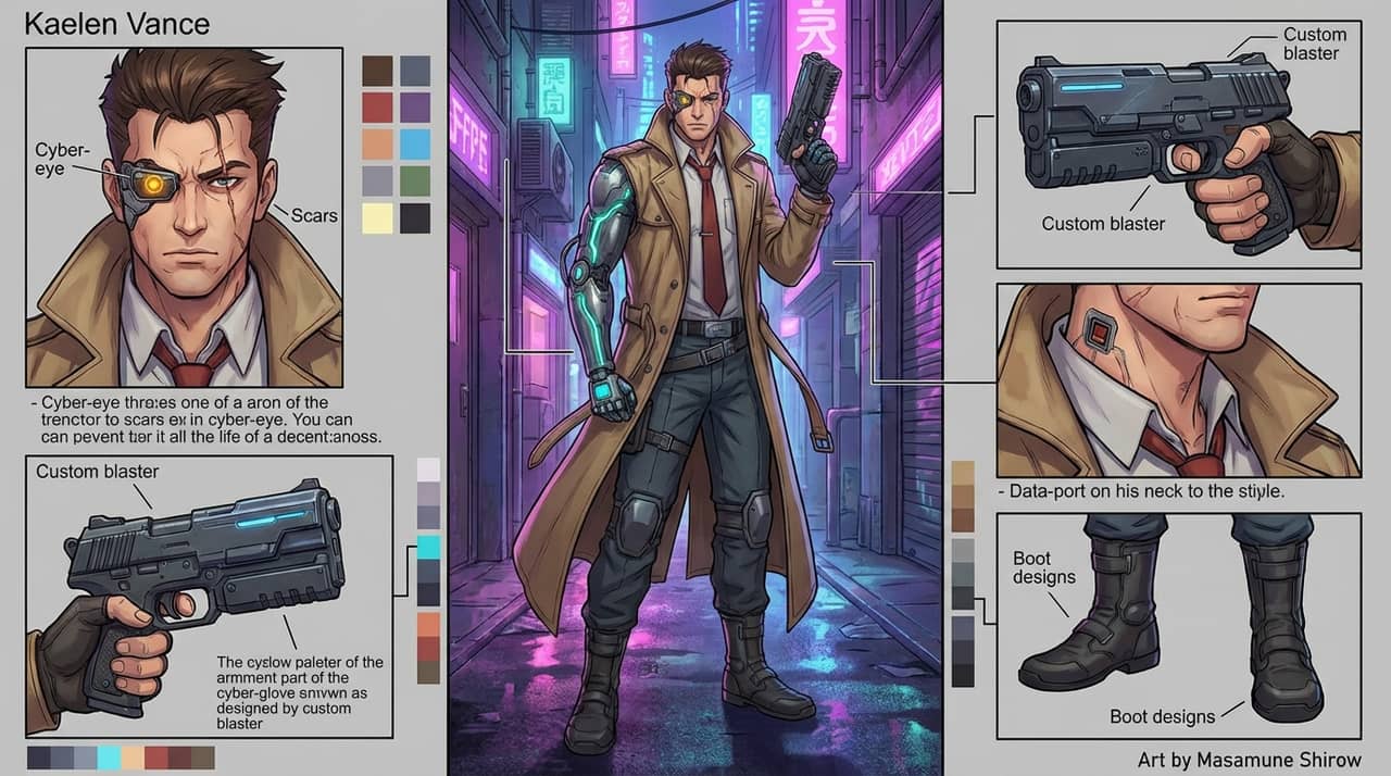 Design unique characters for your stories.