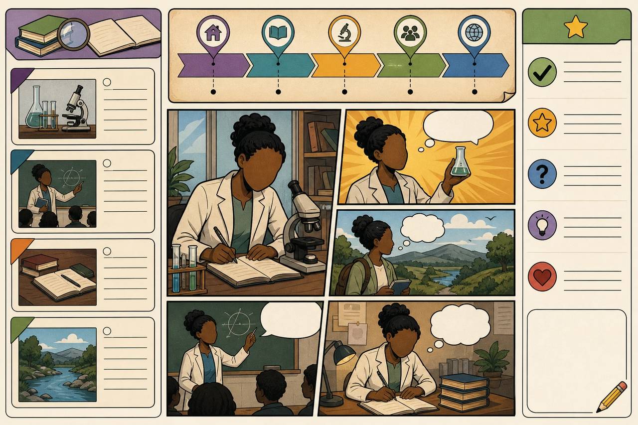 Biography comic worksheet for students