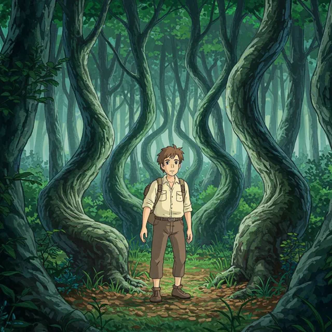 The protagonist realizes they are lost and must retrace their steps.