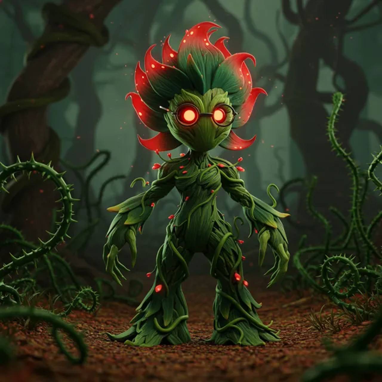 The cursed forest exudes an eerie beauty as Wraithbloom begins to ensnare the protagonist.