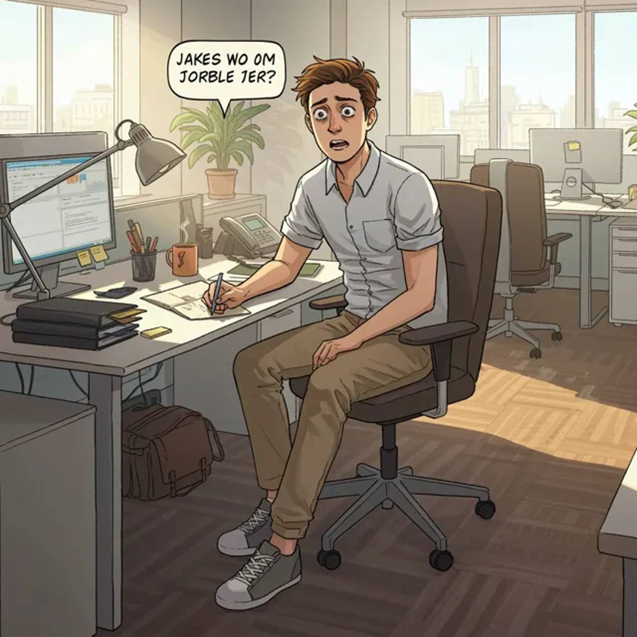 Jake writes an email meant for Monicha but accidentally sends it to the entire office.