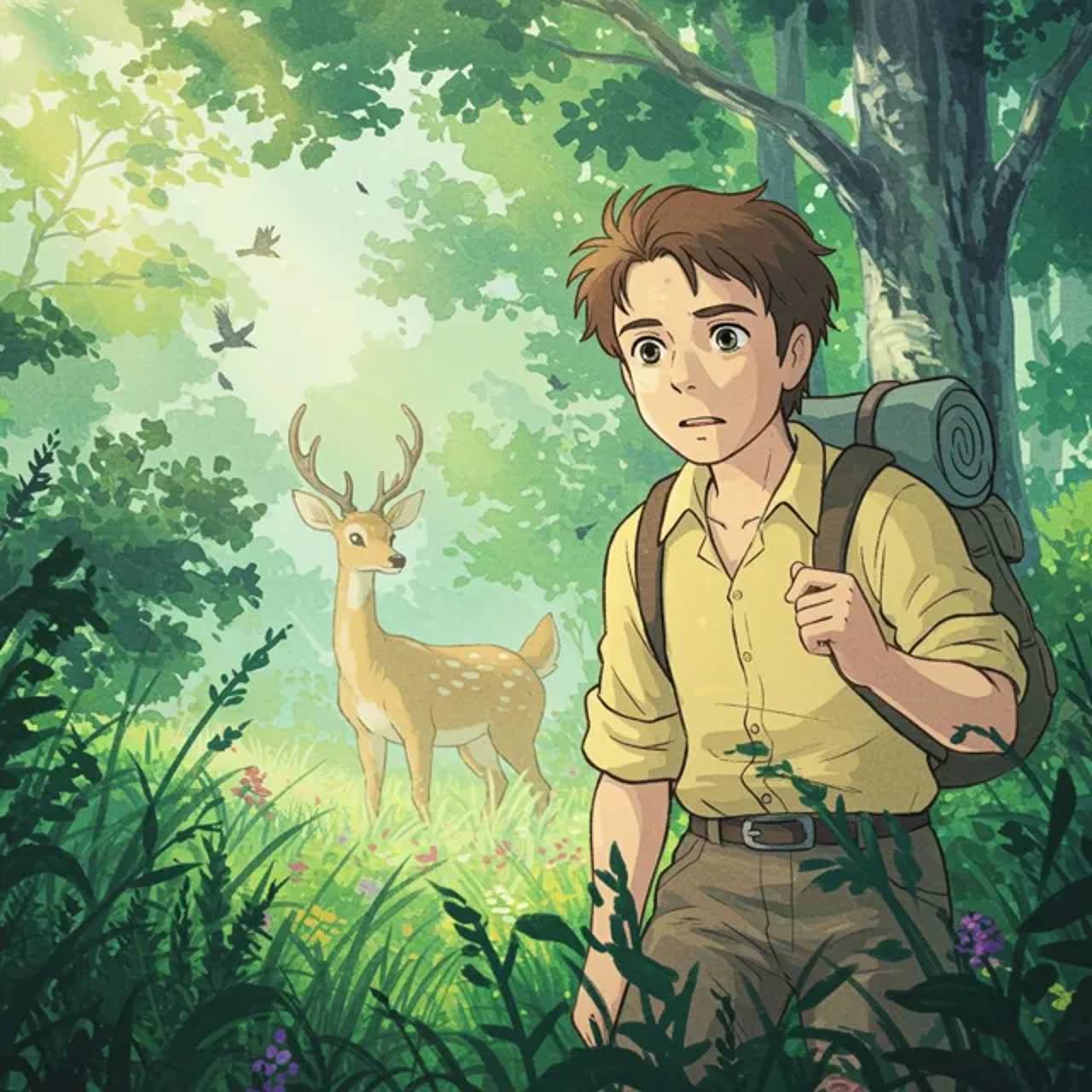An animal suddenly crosses the protagonist's path.