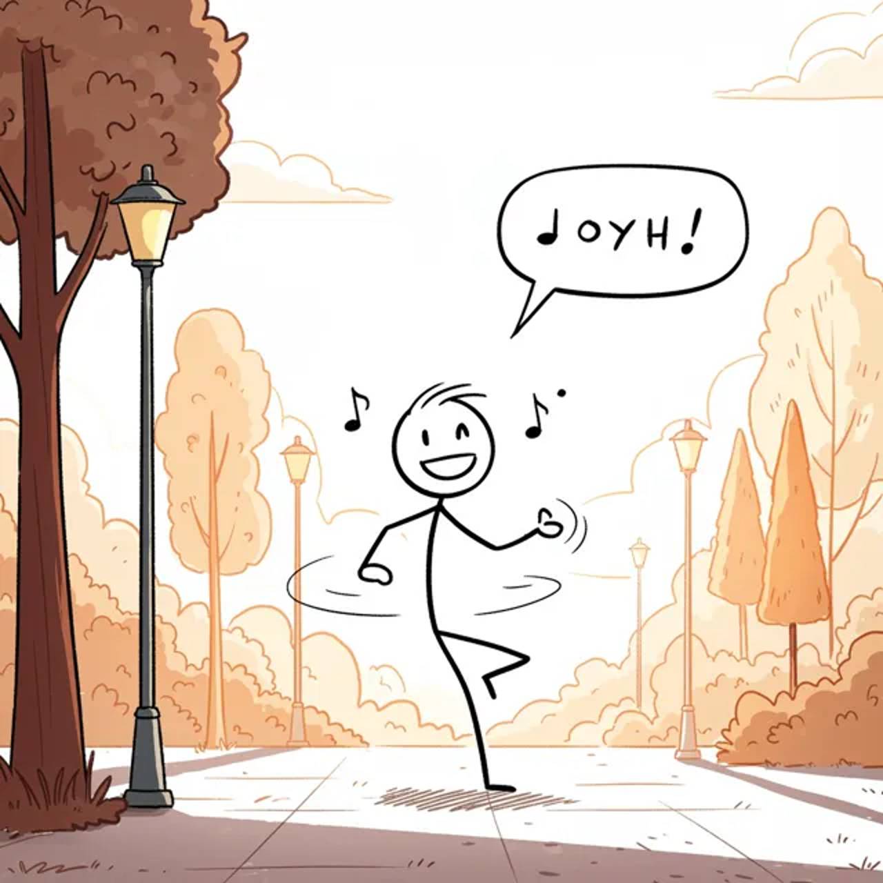 Environment beat: the character uses simple shapes as props to strengthen the scene.
