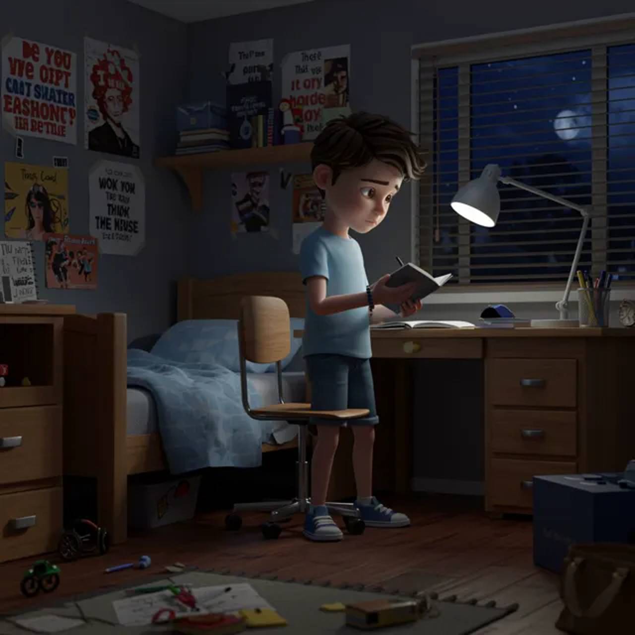 The kid reflects on their own behavior with self-critique.