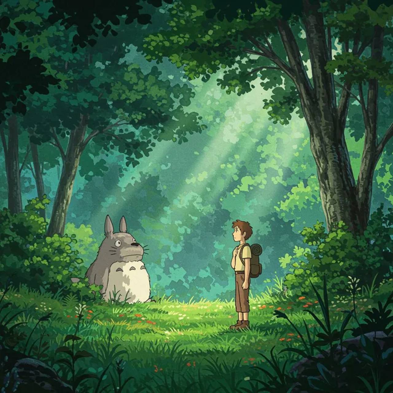 The protagonist stands before the forest, deciding to enter.