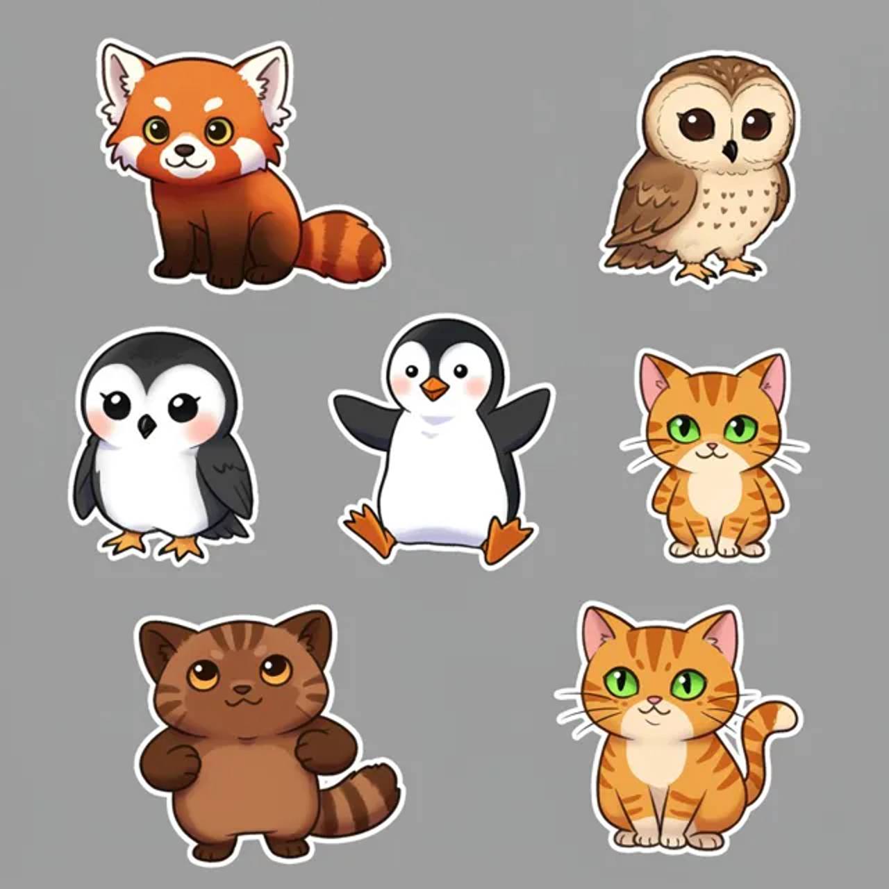 Introduction to the colorful sticker world, showcasing each character in their unique environment.