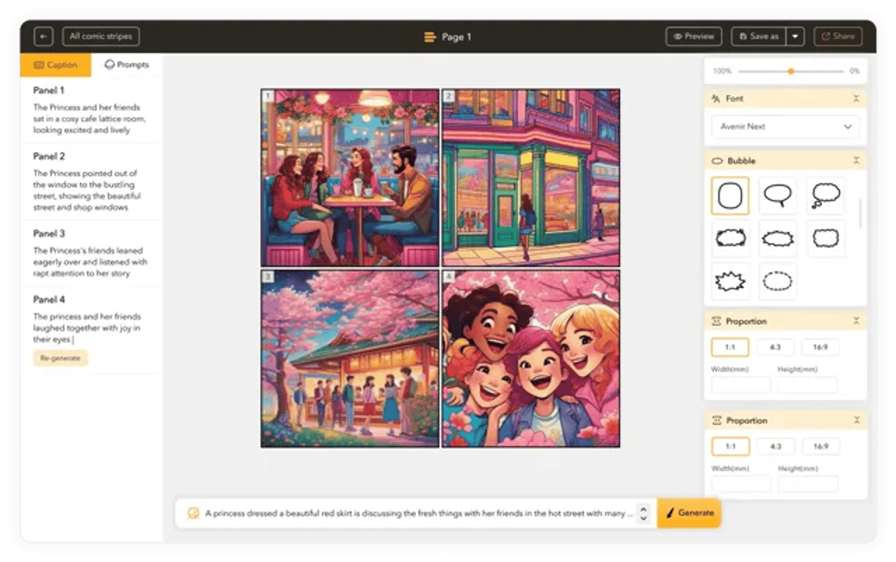 AI Comic Strips Maker