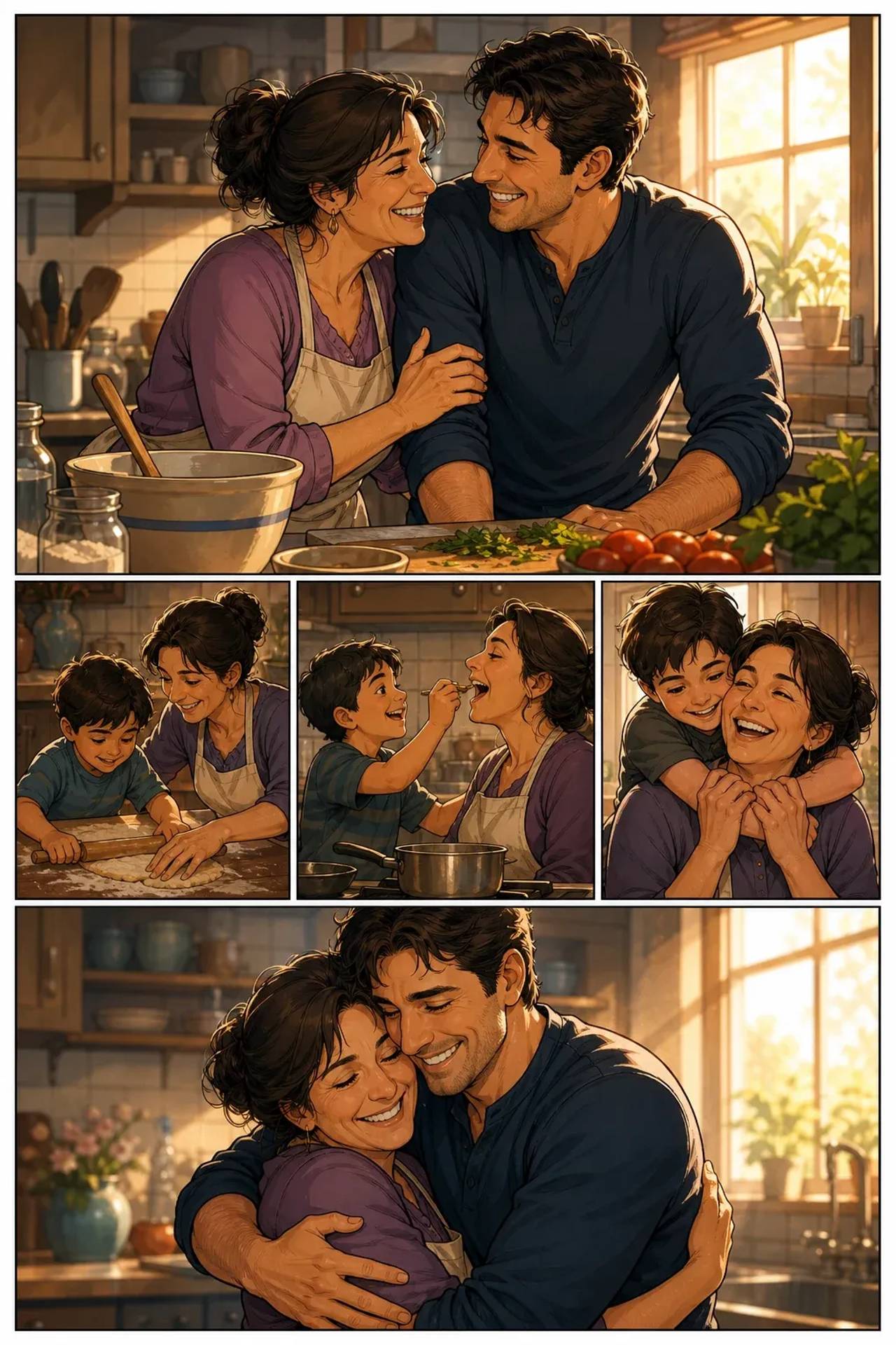 Family memory comic for a child audience