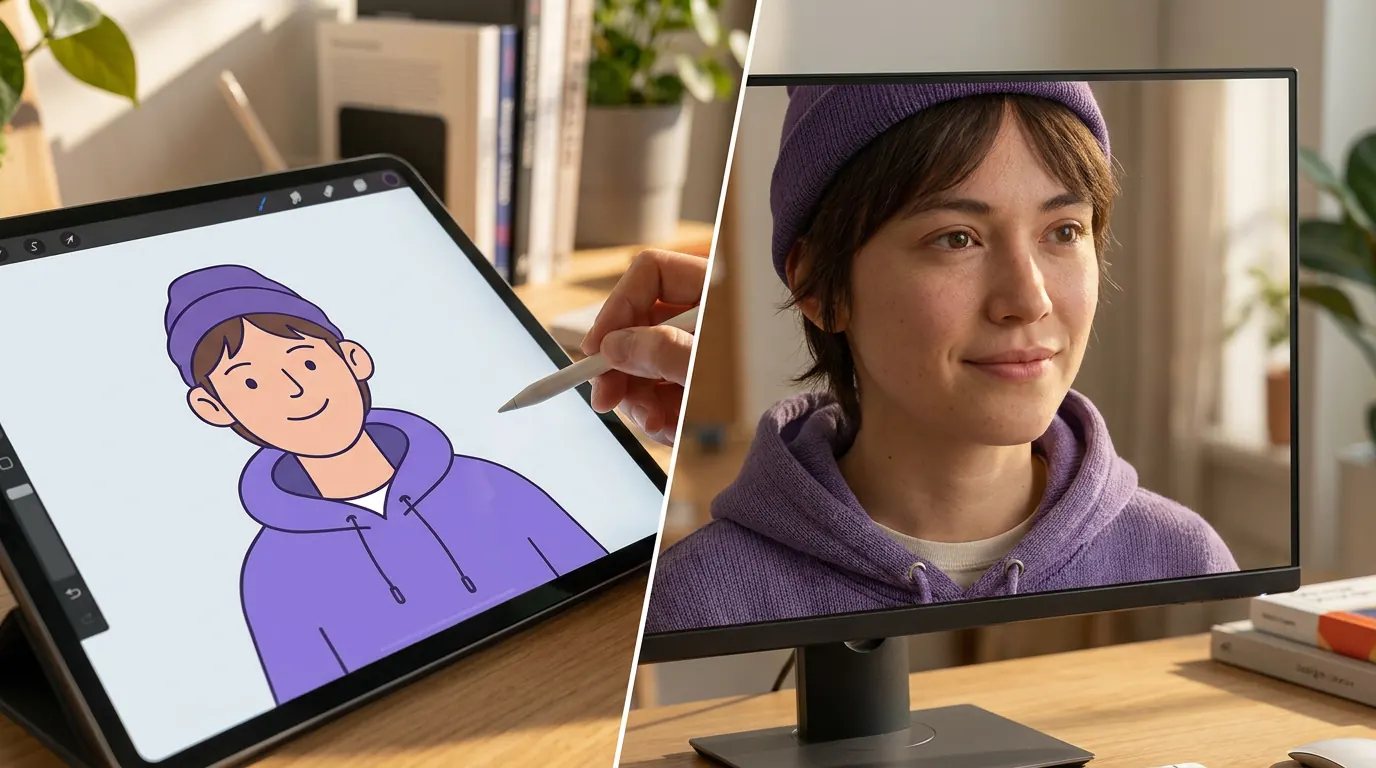 Cartoon to Realistic AI Transformation
