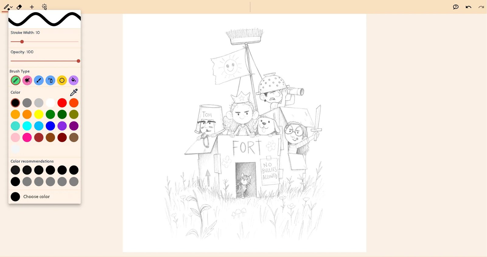 LlamaGen Drawing Tool Interface