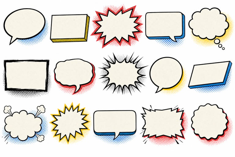 Retro Comic Bubble Sheet