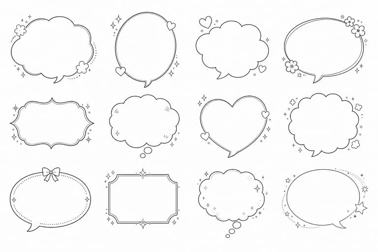 Shoujo Sparkle Bubble Sheet