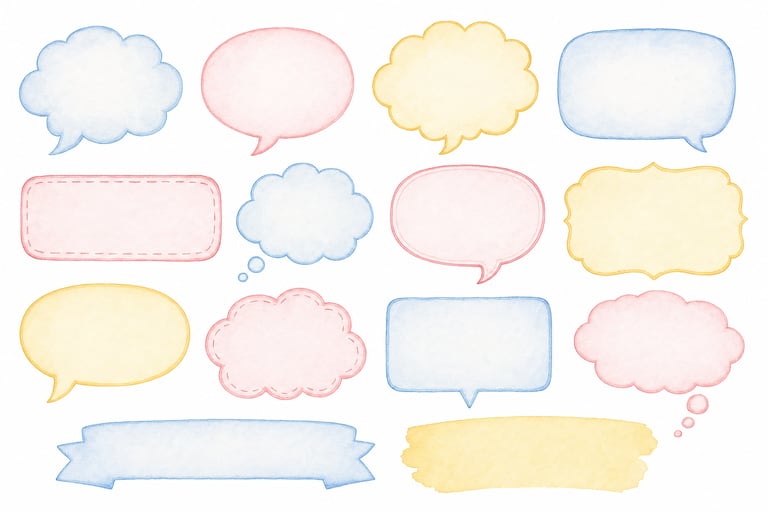 Watercolor Soft Bubble Sheet
