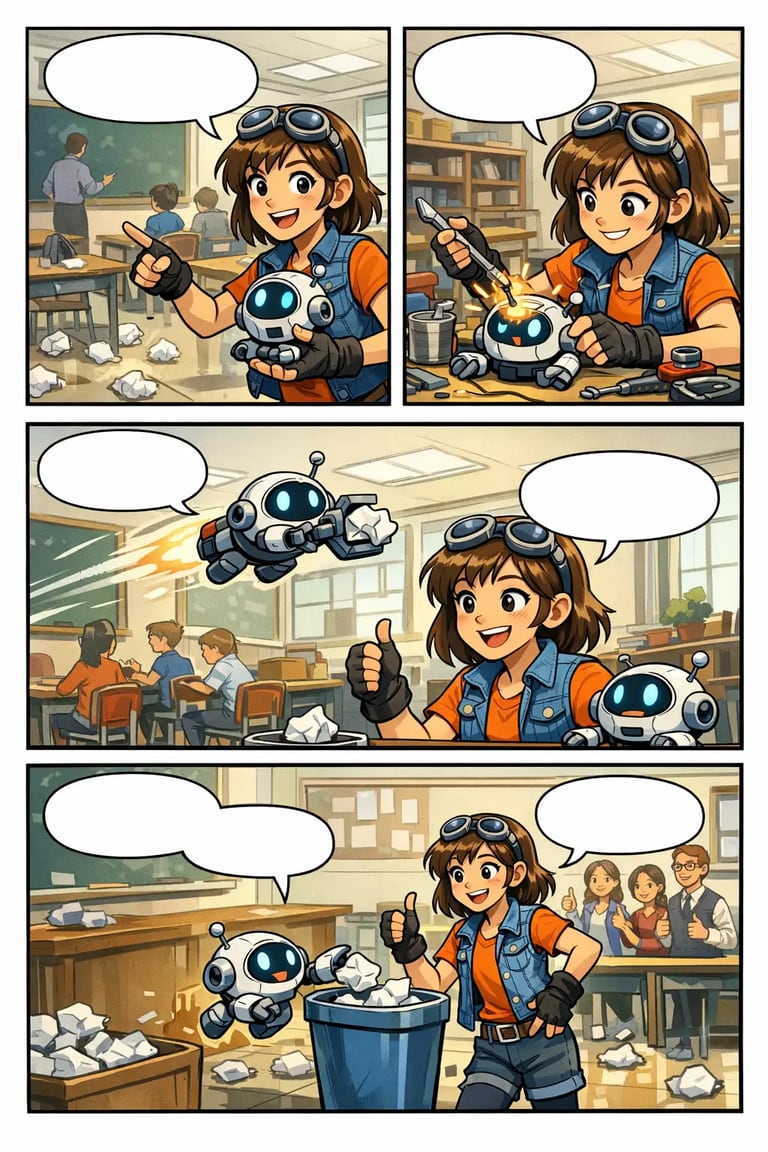 LlamaGen Comic Agent result with consistent character and polished comic page layout