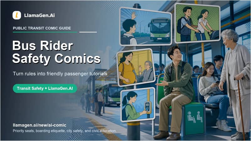 AI Comics for Bus Companies: Make Rider Safety and Courtesy Tutorials with LlamaGen.AI