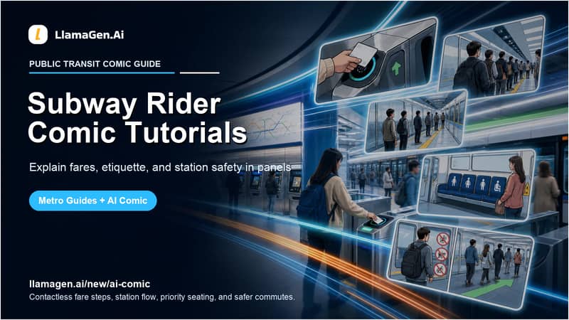Subway Rider Comic Tutorials: Explain Fares, Etiquette, and Station Safety with LlamaGen.AI