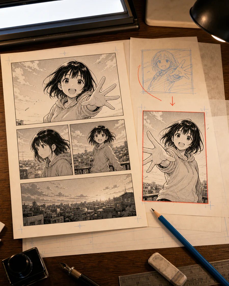 一コマだけを描き直して表情と流れを改善した日本漫画の事例