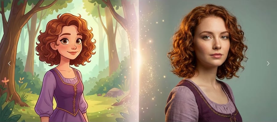 Cartoon to Real Life AI Transformation