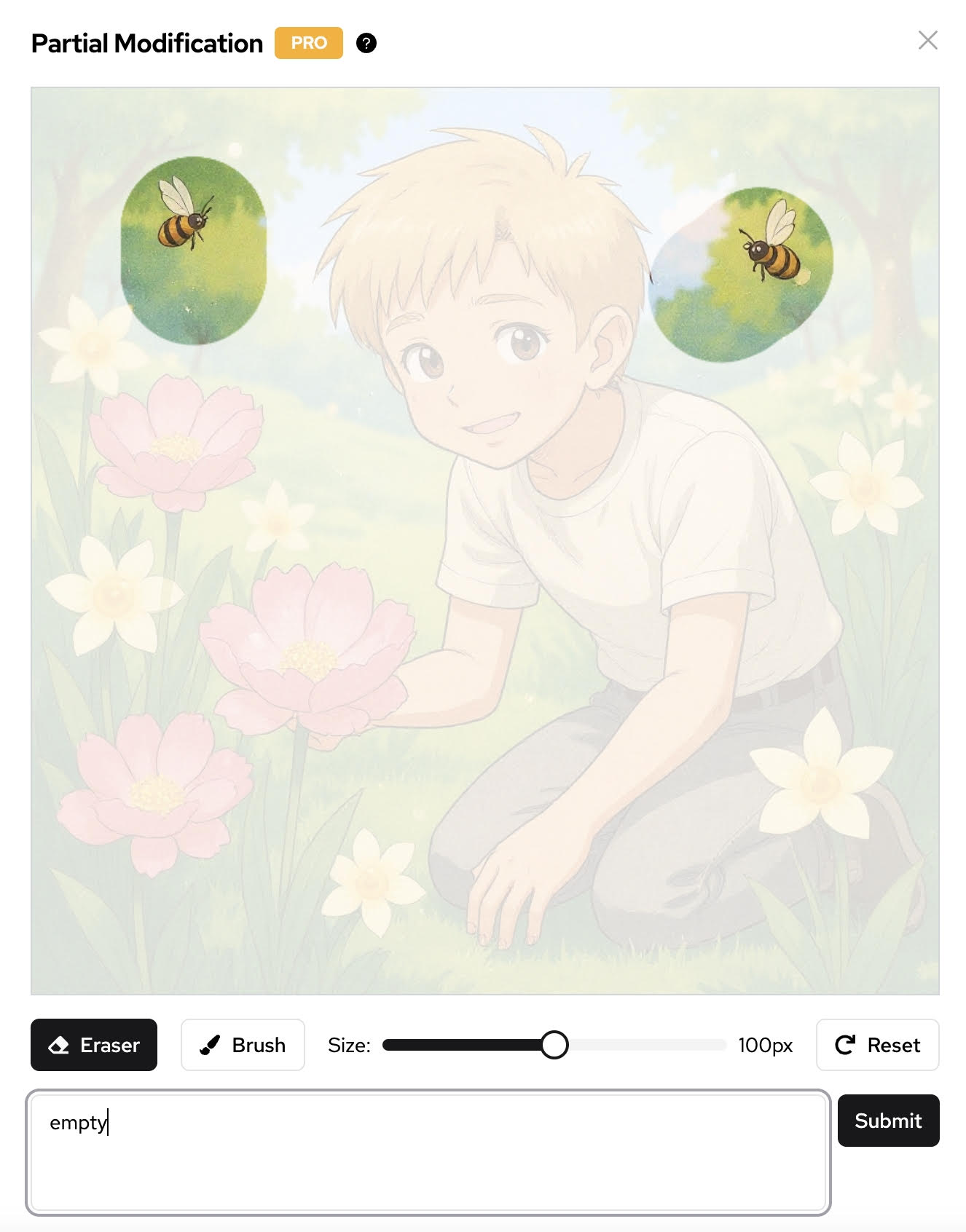 Partial Modification Example