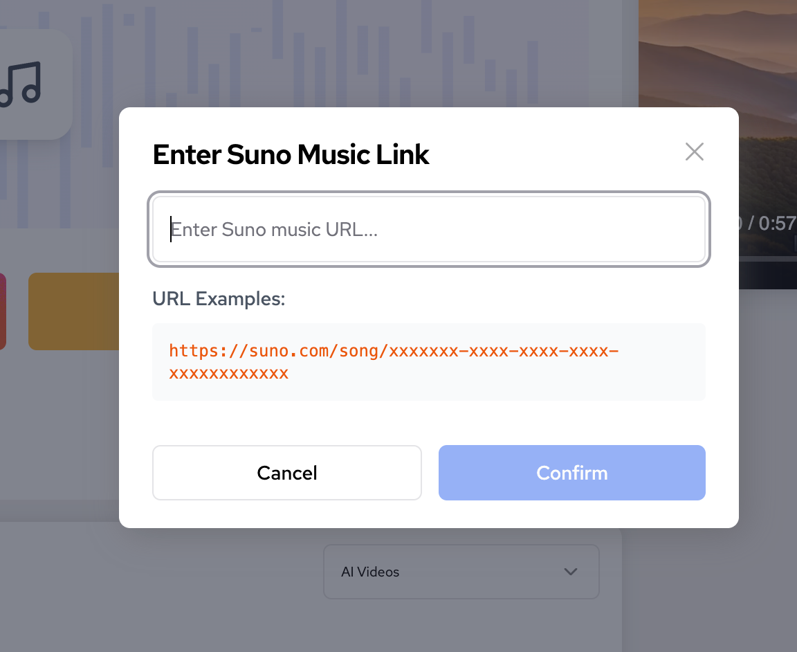 Enter Suno Music Link