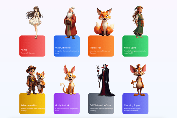 Character-Design Landing Page