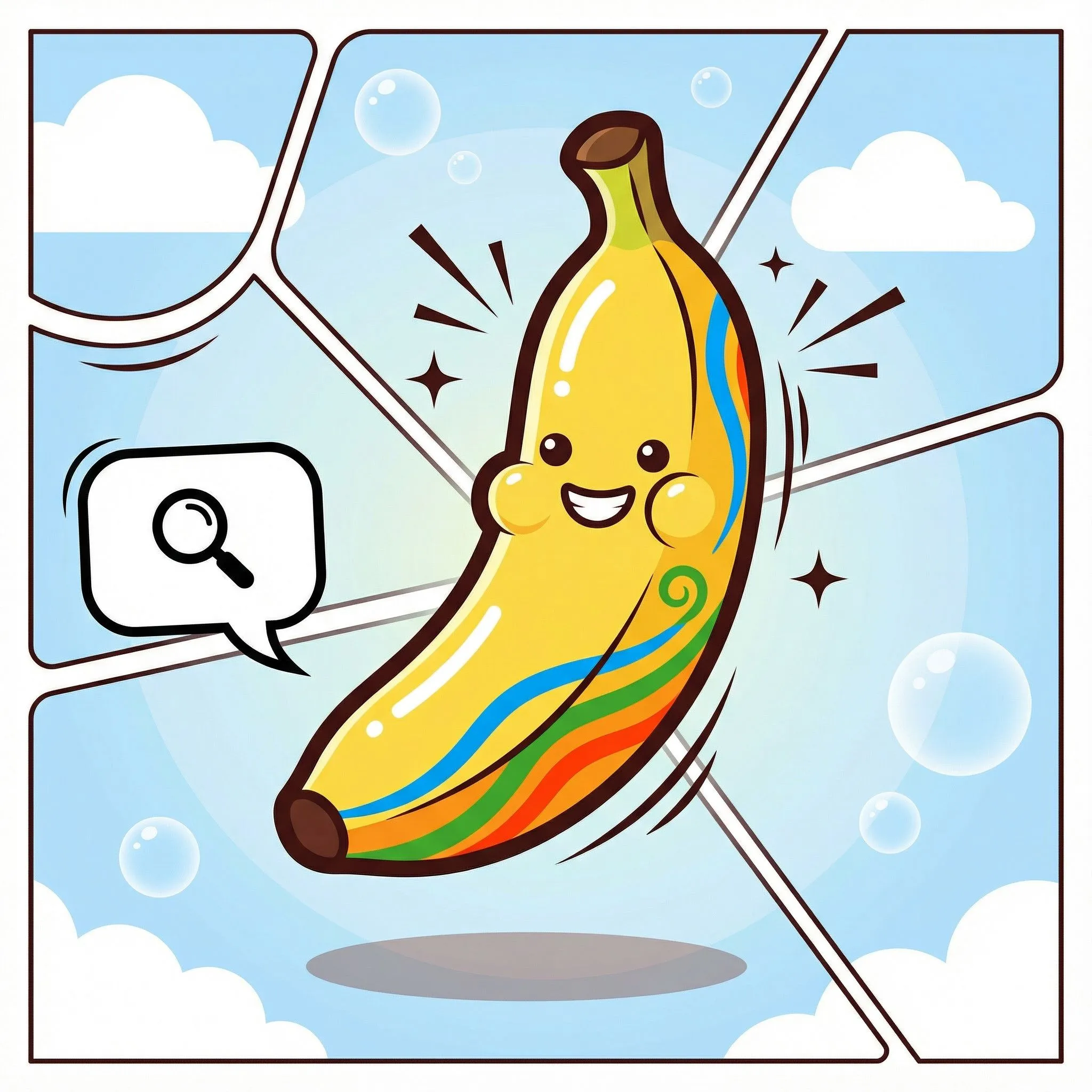 Interface screenshot showing Banana Pro template integration in Comic Studio