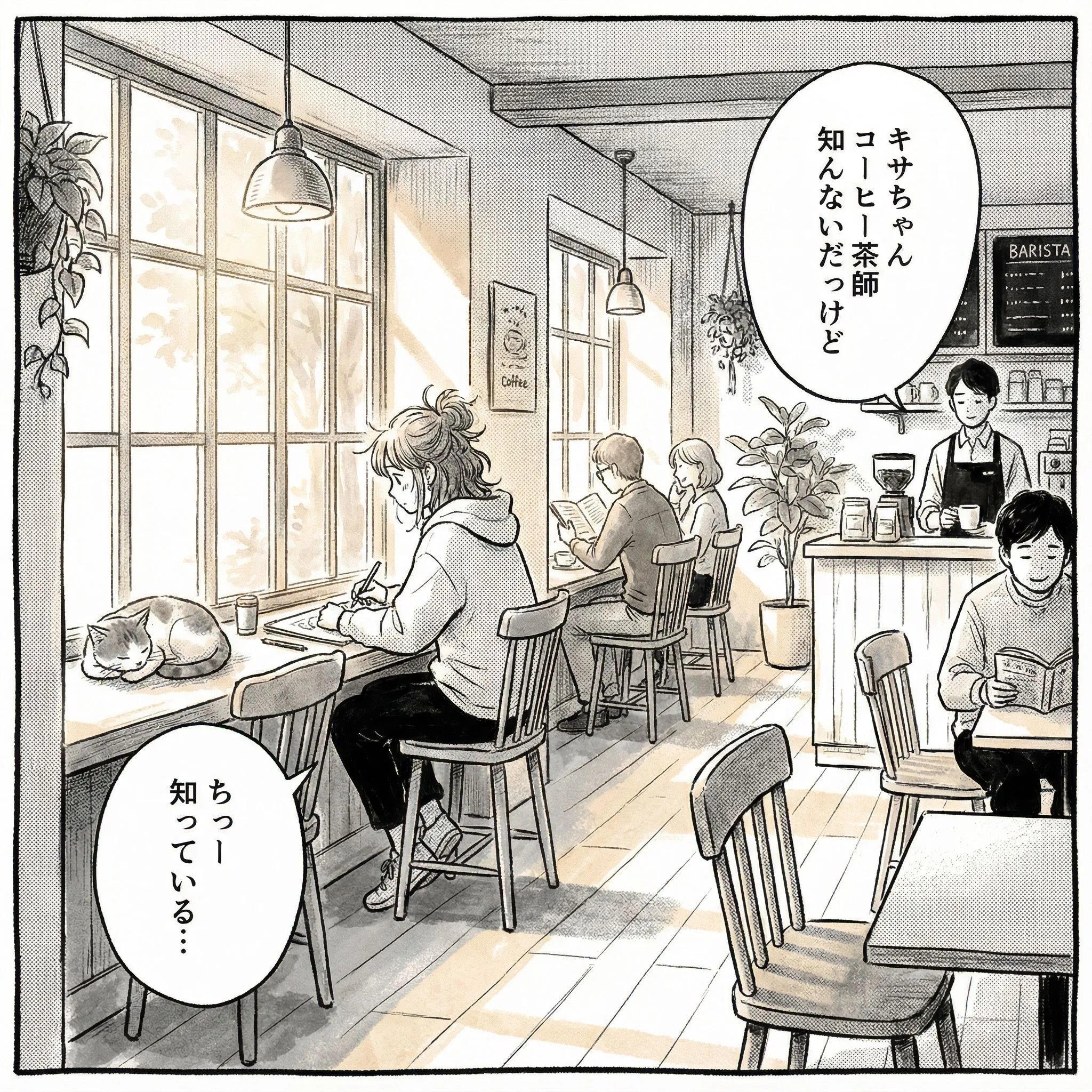 Coffee shop scene