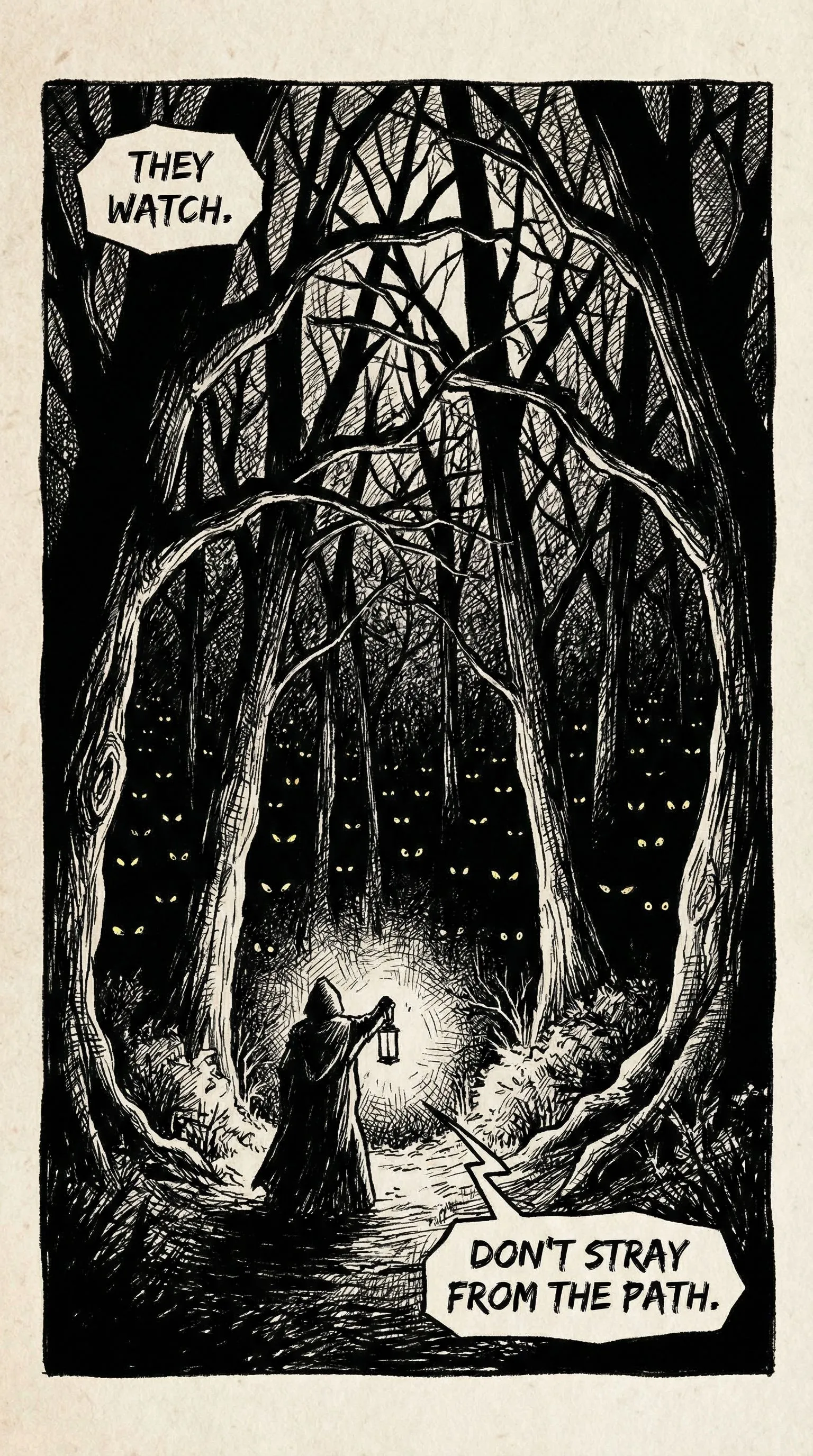 Horror Forest Scene