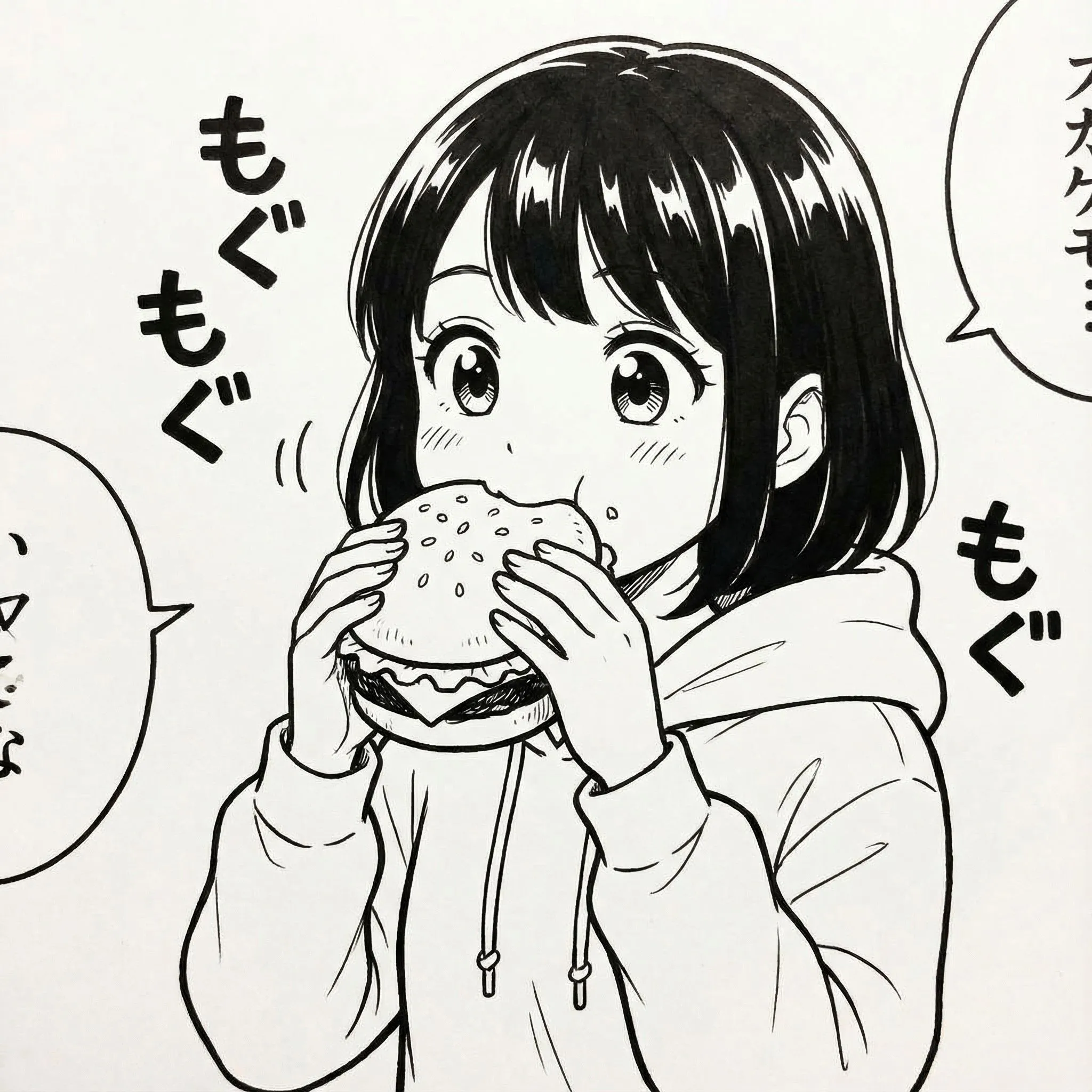 Eating Burger