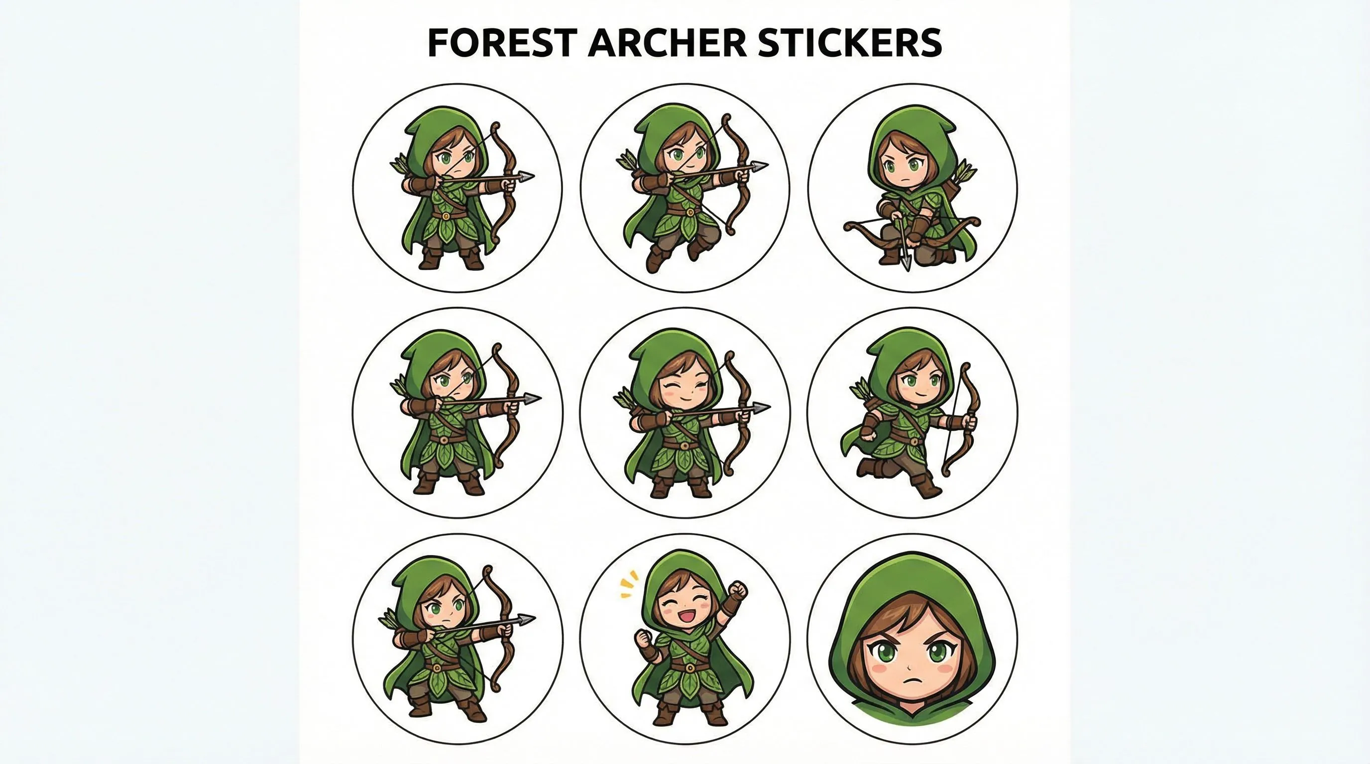 Fantasy adventurer stickers