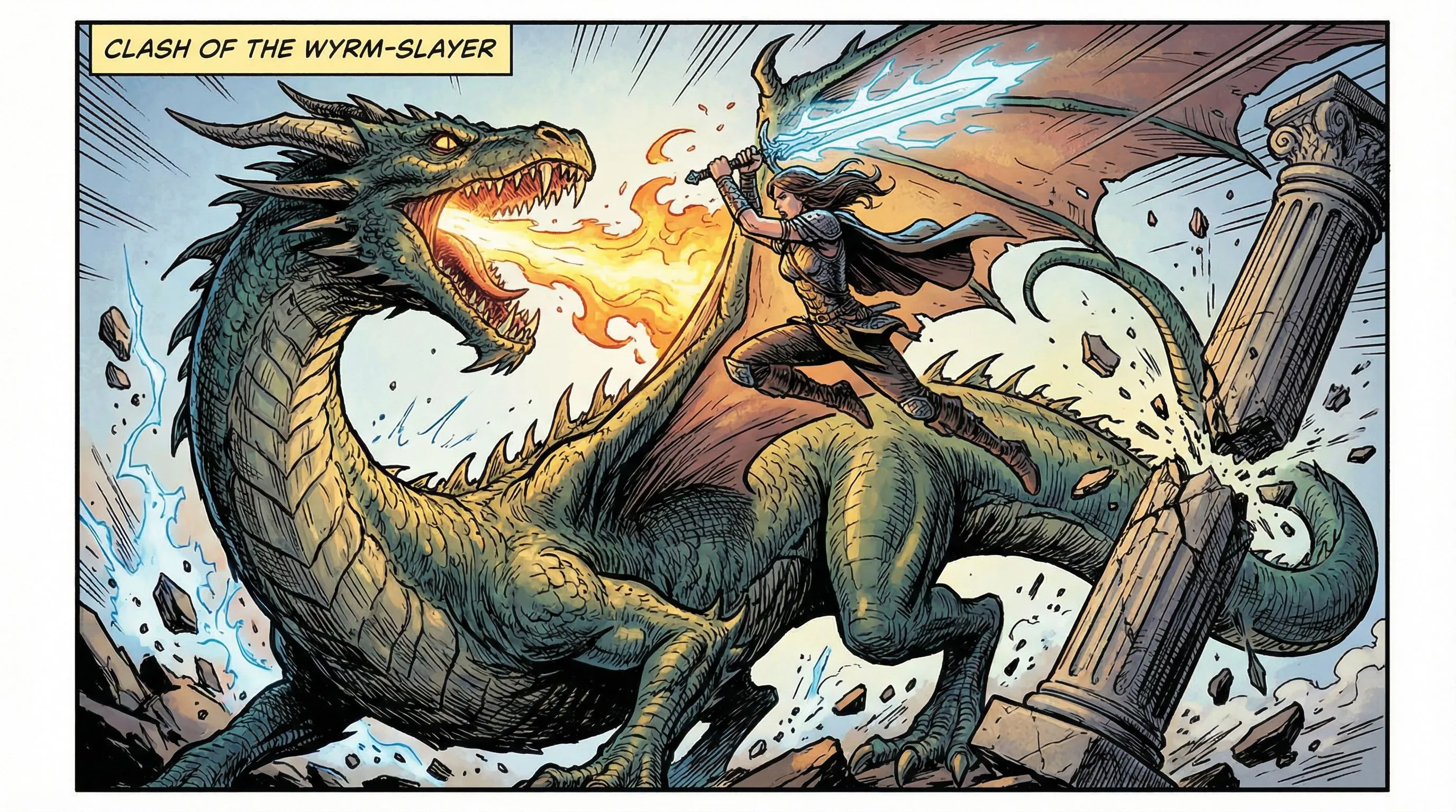 Fantasy Warrior vs Dragon