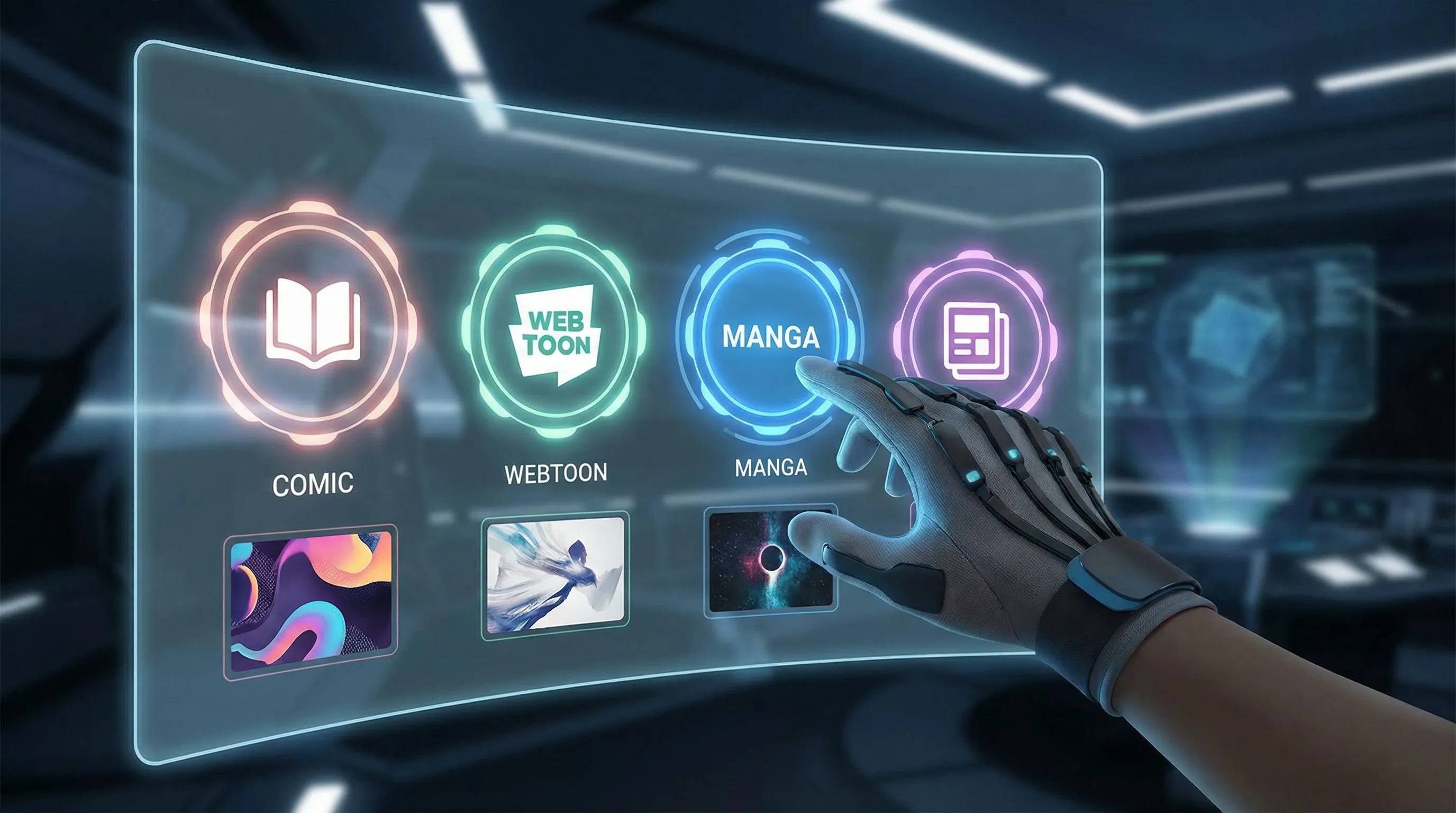 Select panel layout and generate webtoon