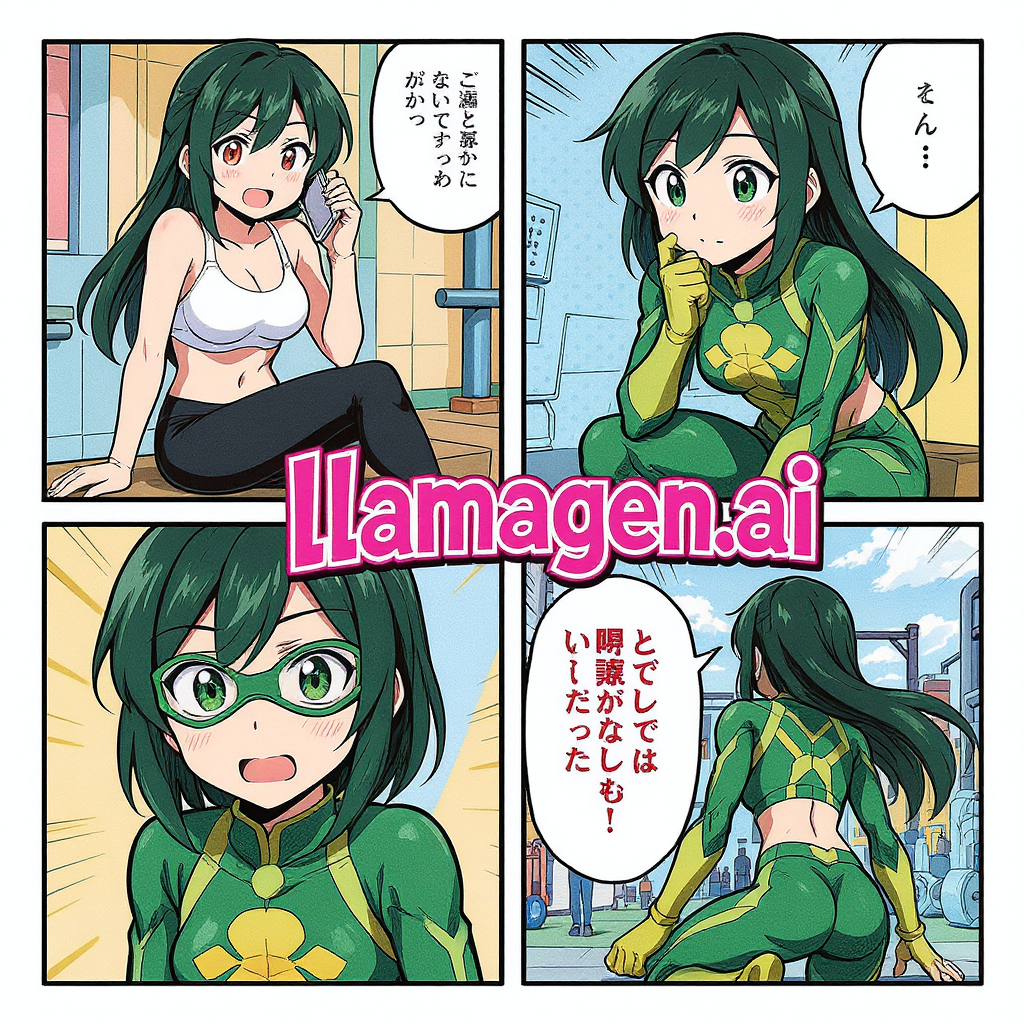 Japanese manga page with modern styling