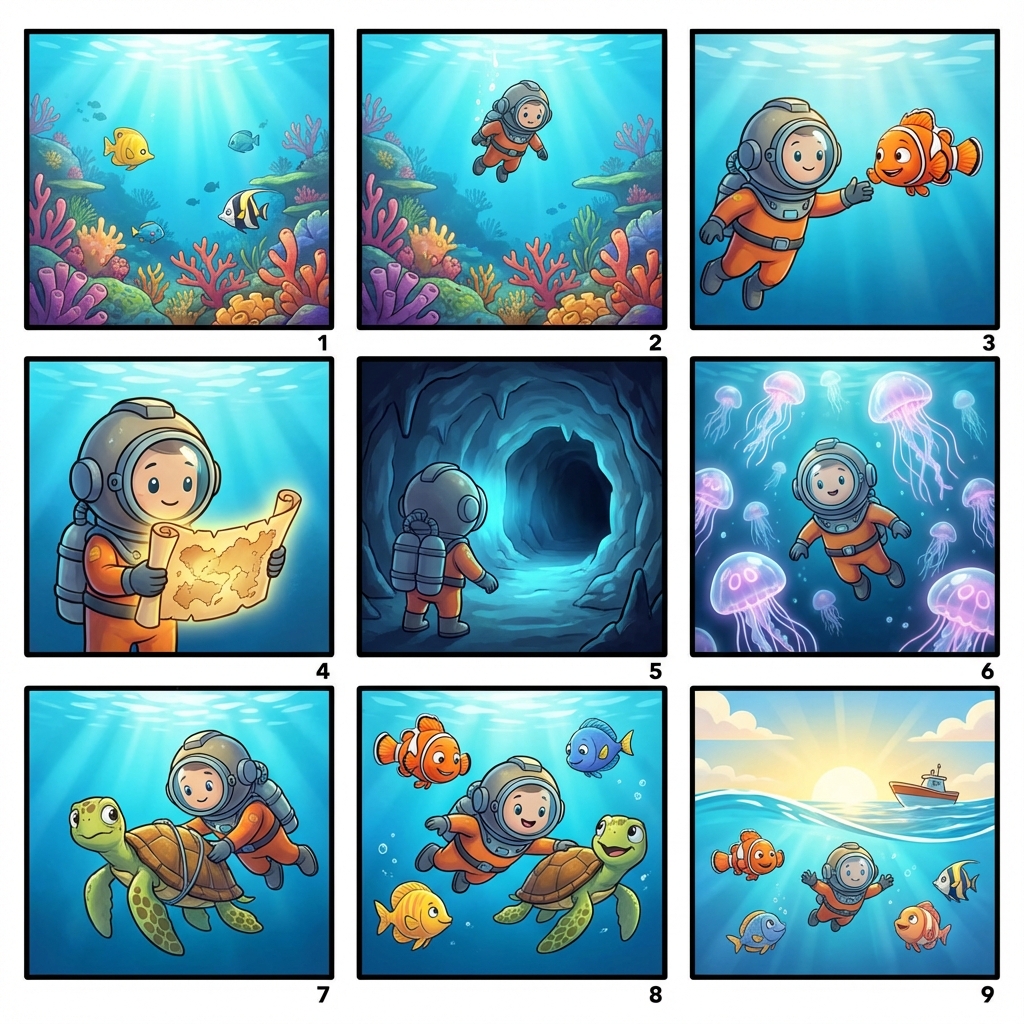 Pixar-inspired Underwater Adventure