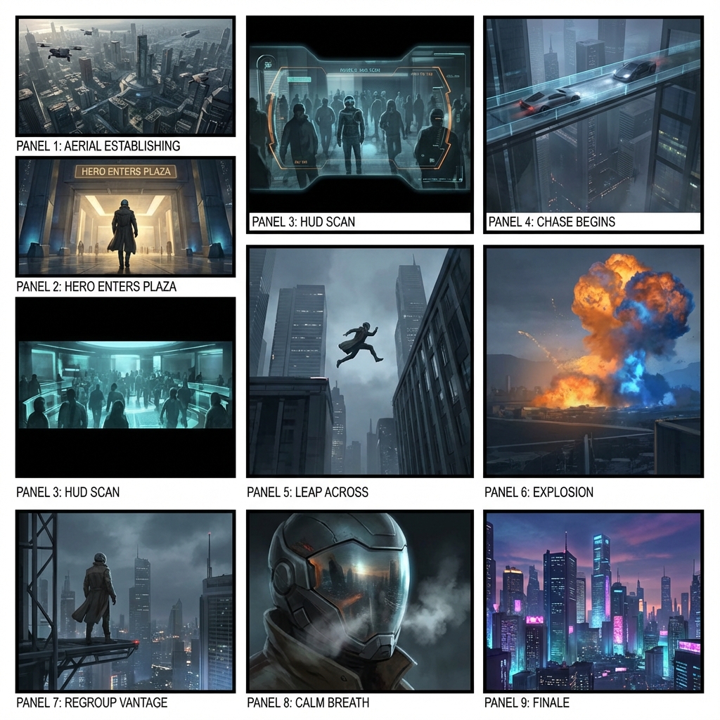 CG Big Screen Sci‑Fi Metropolis