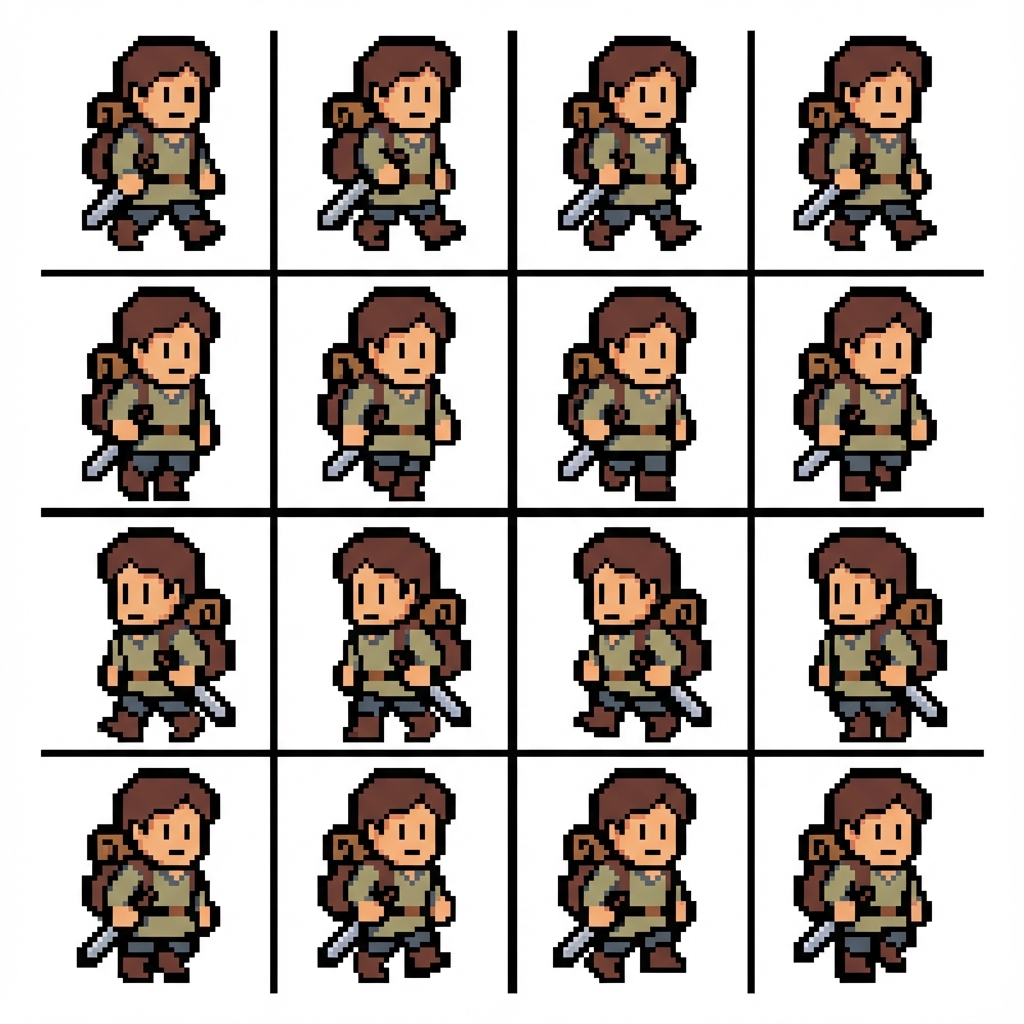 Walking animation example