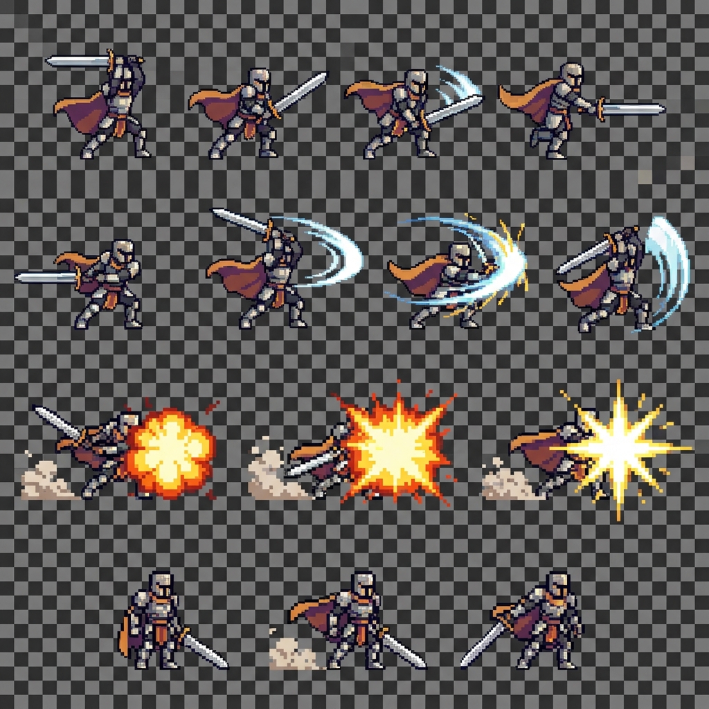 Action Character Attack Sequence - dynamic melee combat