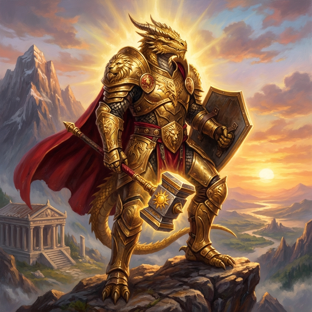 Epic Dragonborn Paladin
