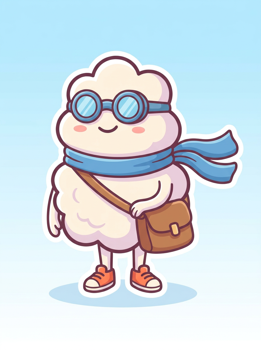 Flat colored cartoon character source artwork