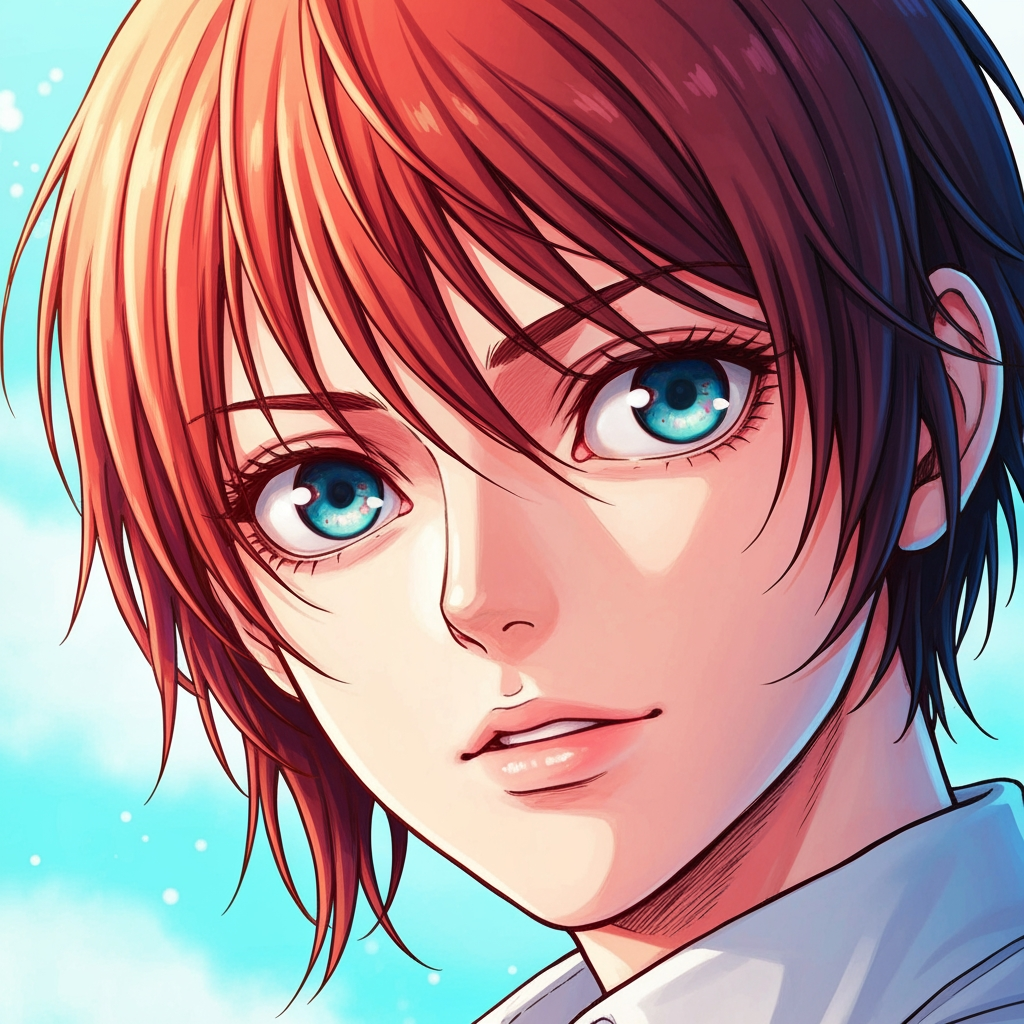 After colorization - vibrant colored manga