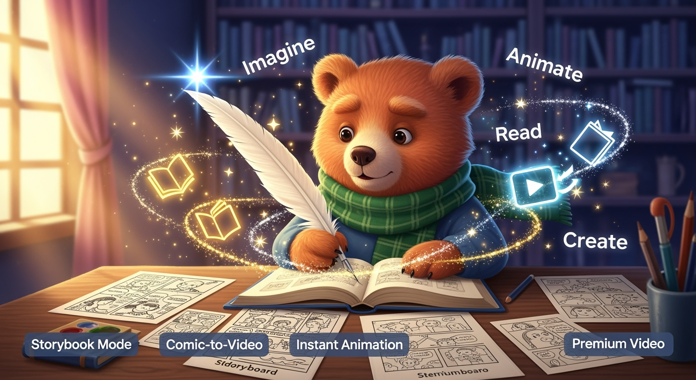 Desbloqueie a Narrativa Criativa: Leitura de Livros Ilustrados Sem Esforço, Conversão de Banda Desenhada em Vídeo e Animação Instantânea