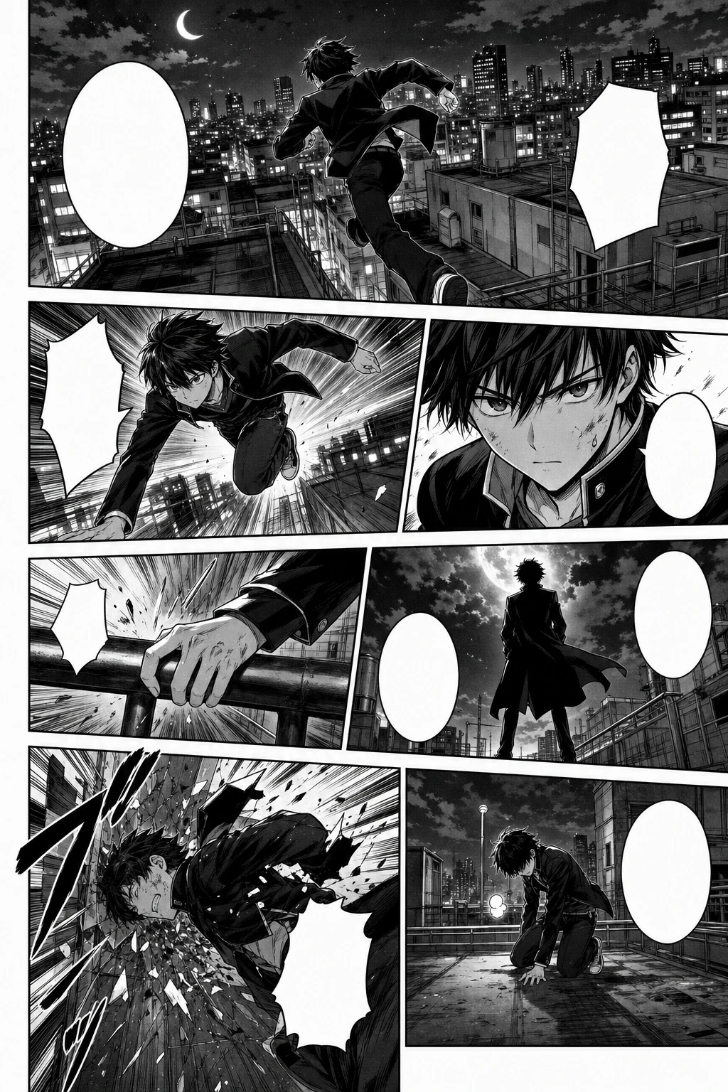Manga-style AI comic page generated from photo inspiration