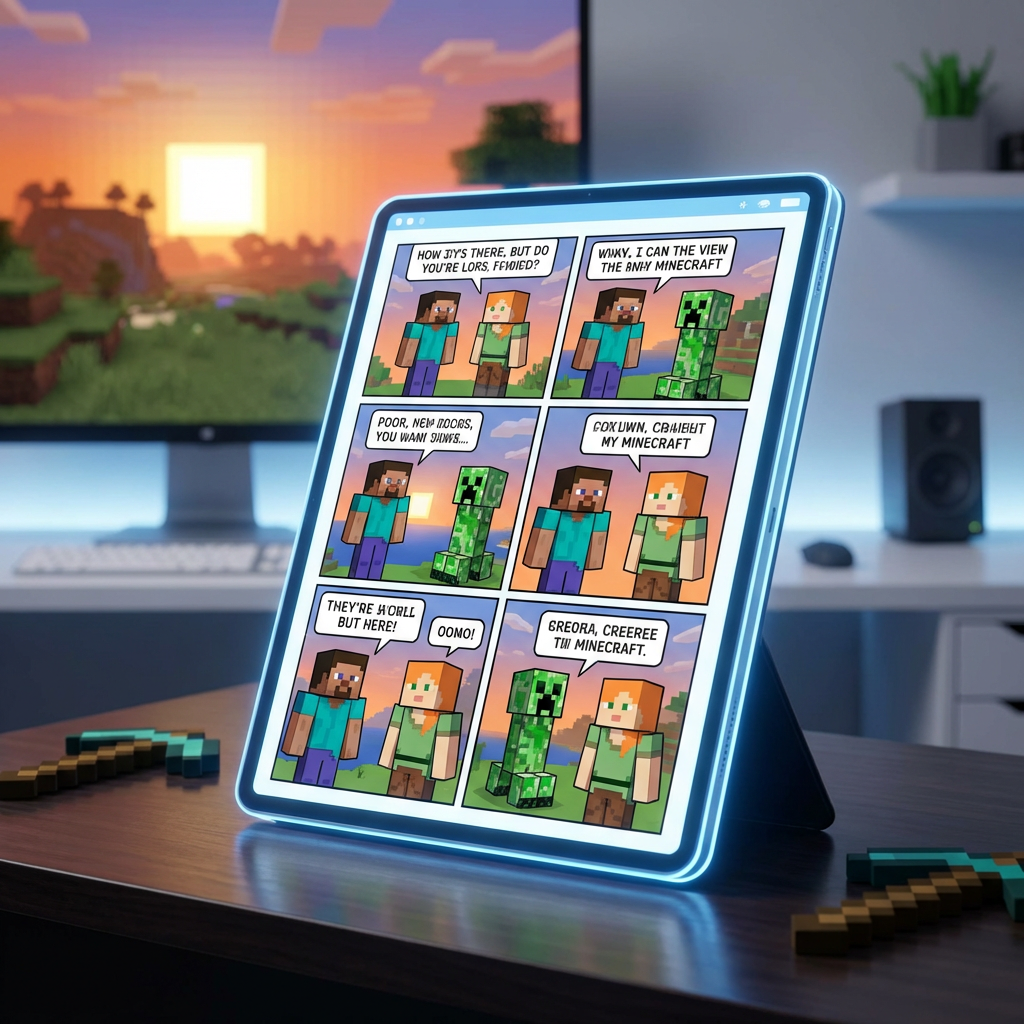 Minecraft Comic Maker finished example