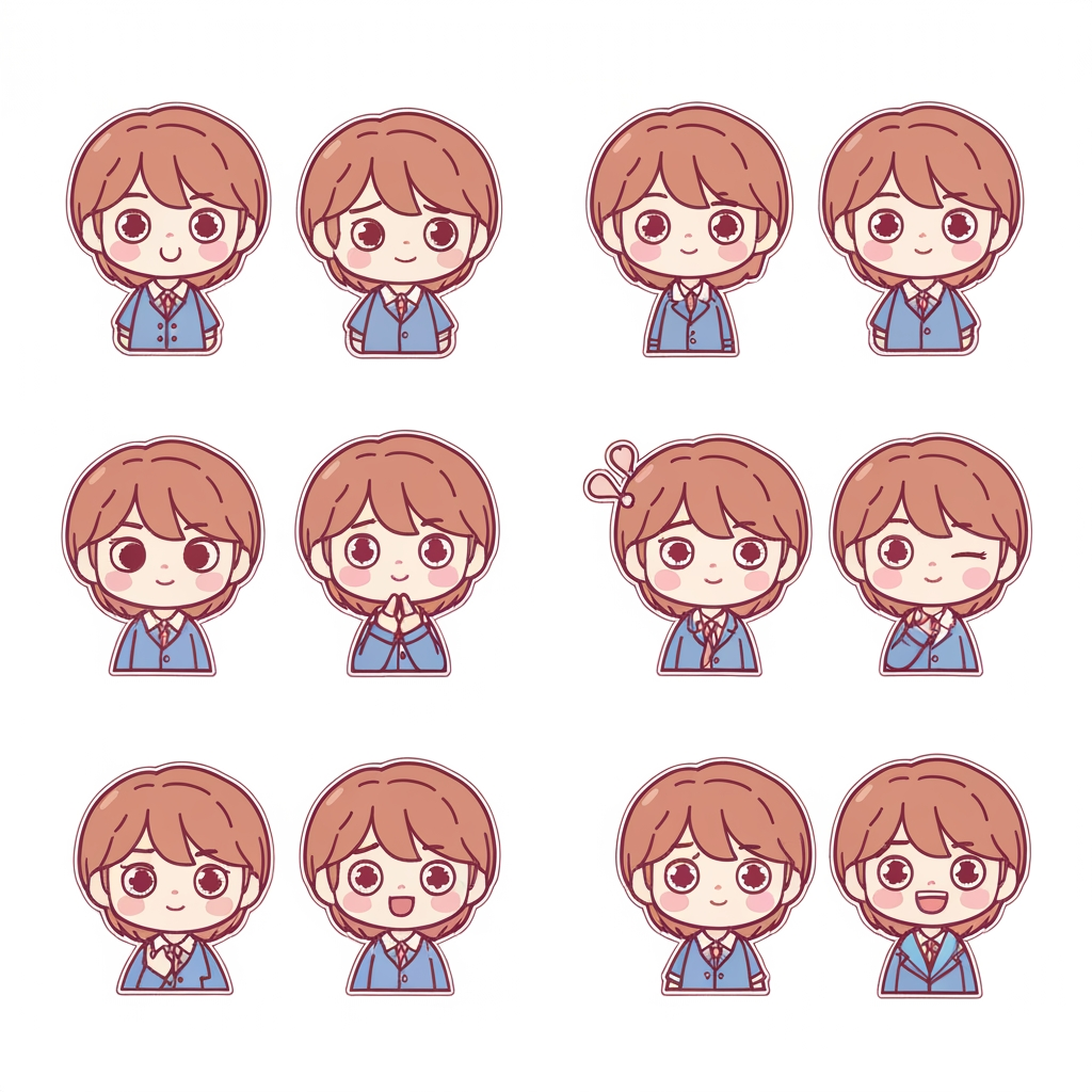 Real People chibi stickers