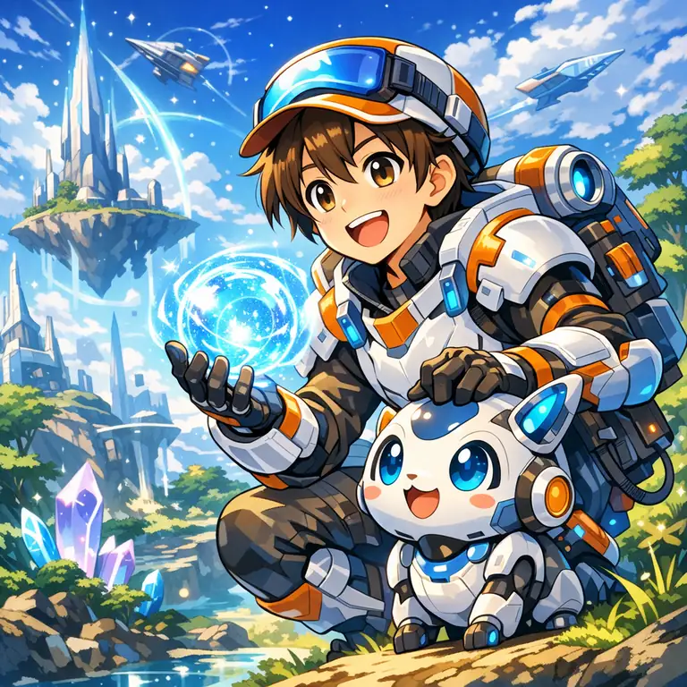 Sci-Fi Manga style AI art example