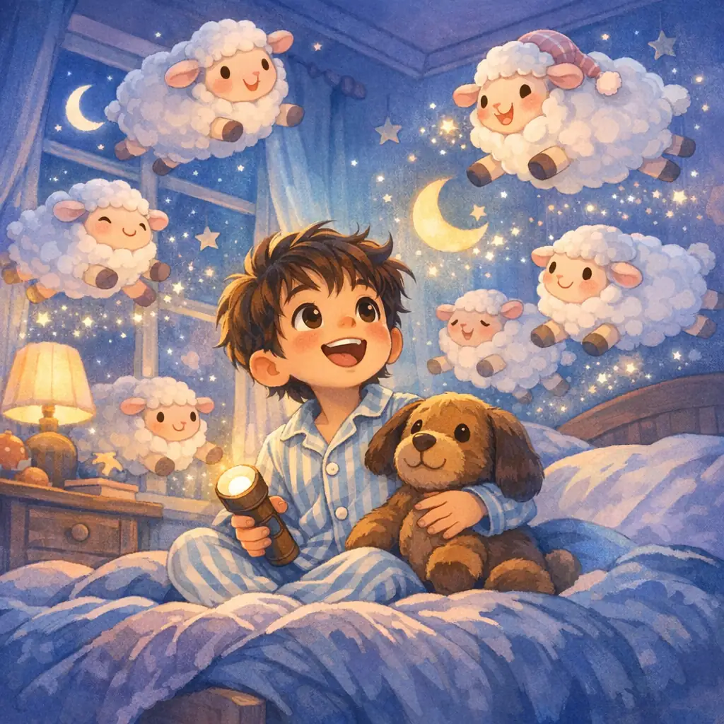 The Midnight Sheep Parade style AI art example