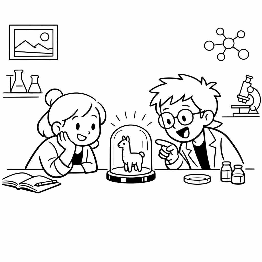 Xkcd Comic Book style AI art example
