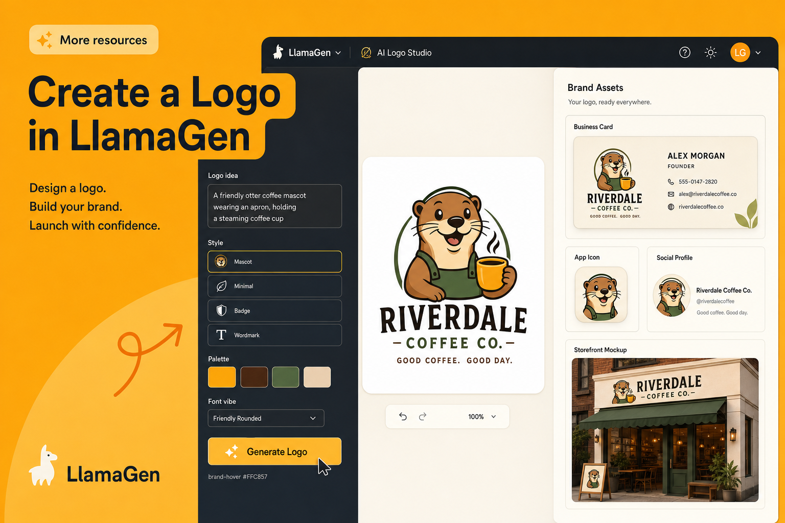 Create a logo in LlamaGen