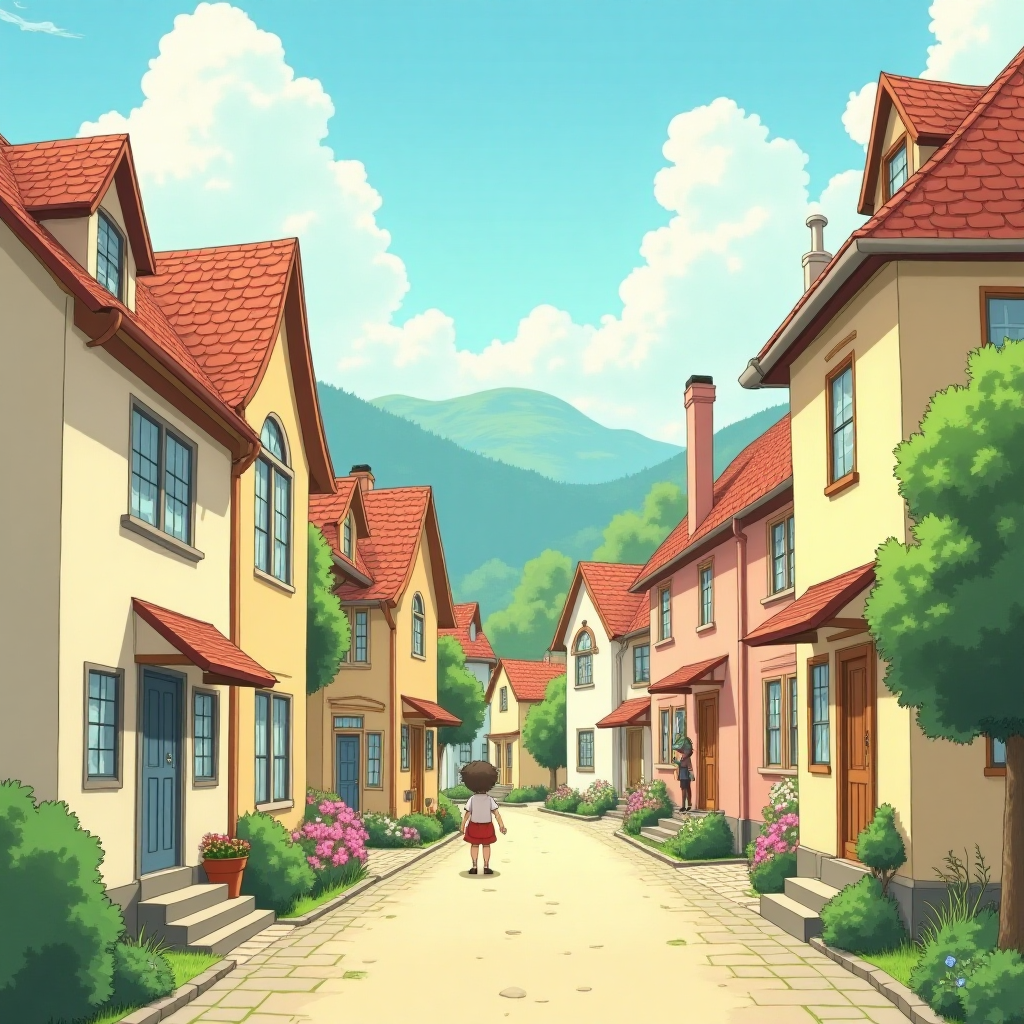 the style inspired by Ghibli,