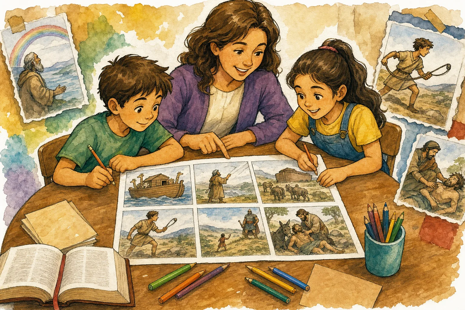 Exemple de générateur de BD biblique pour une activité de l'école du dimanche